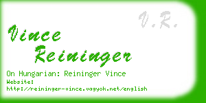 vince reininger business card